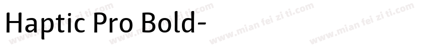 Haptic Pro Bold字体转换